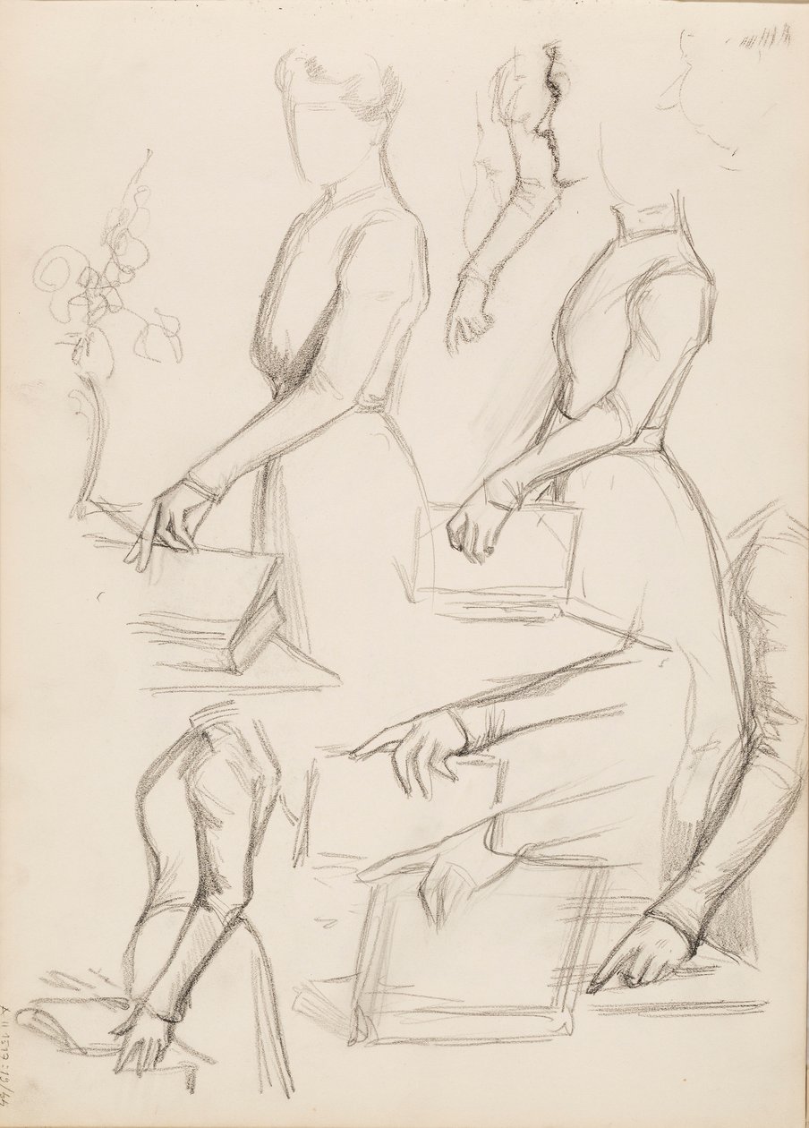 Camille Vallery-Radot, esquisse de portrait - Albert Edelfelt