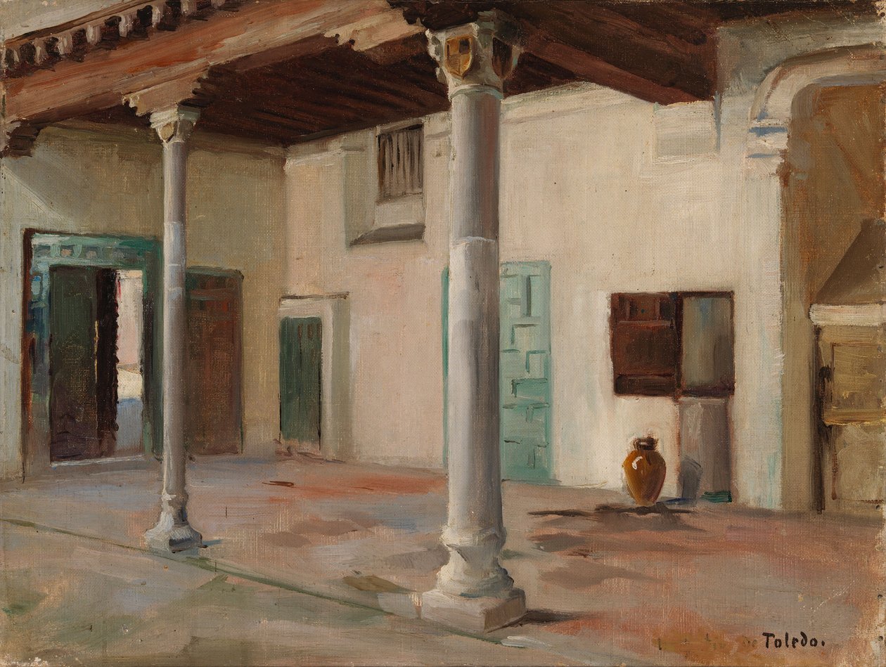 Cour intérieure à Tolède - Albert Edelfelt
