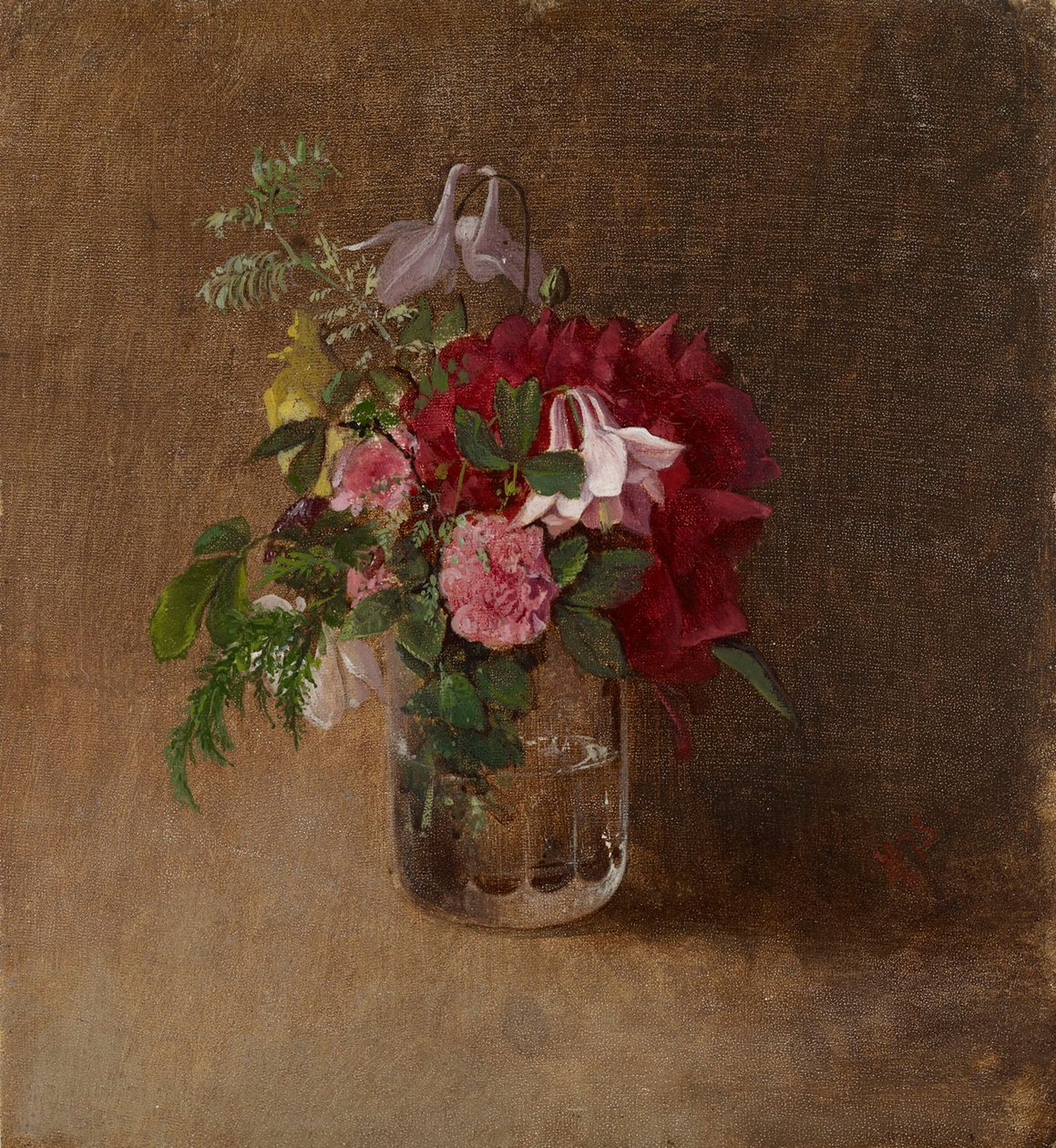 Fleurs dans un verre - Albert Edelfelt