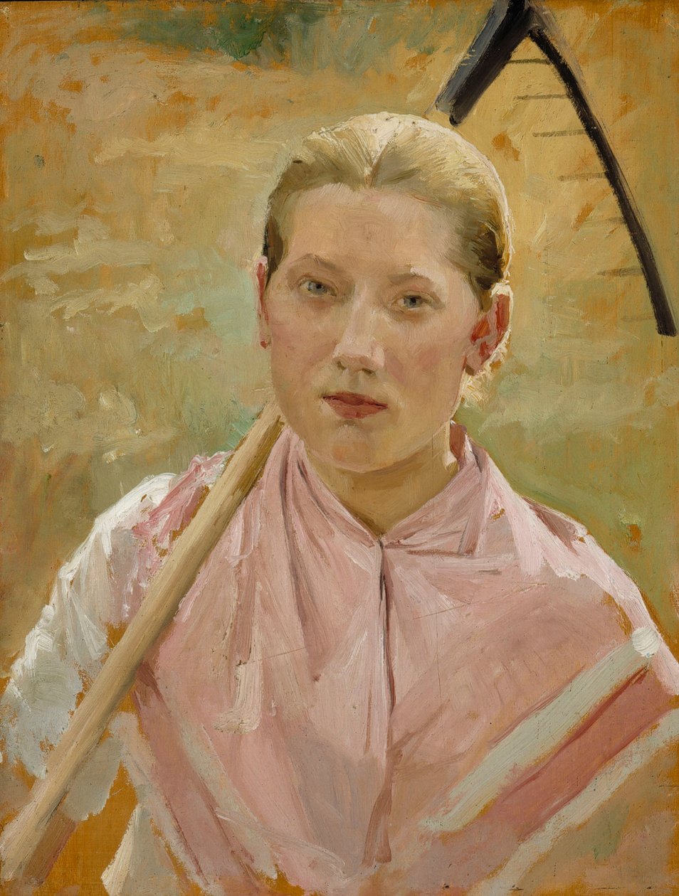 Fille au râteau, étude pour « Août » - Albert Edelfelt