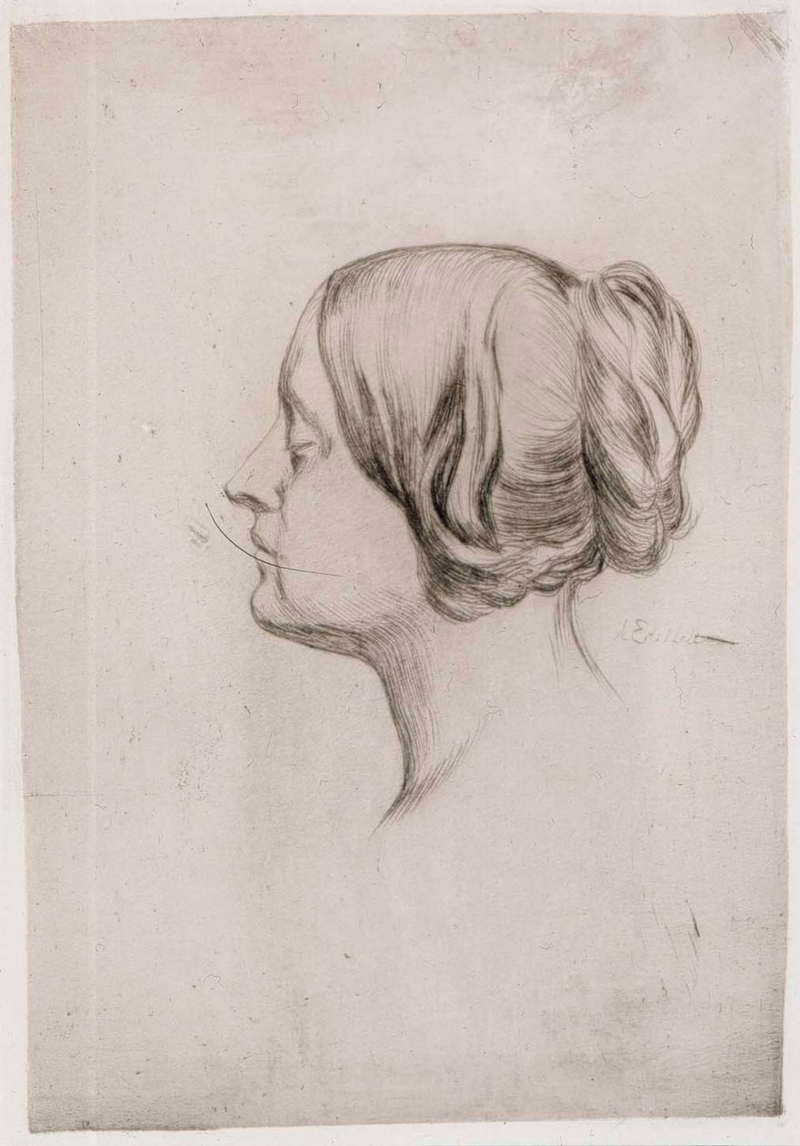 Tête de femme - Albert Edelfelt