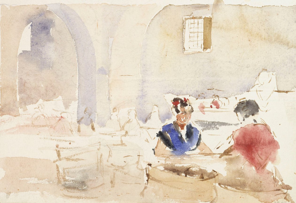 Intérieur en Espagne (usine de tabac à Séville) - Albert Edelfelt