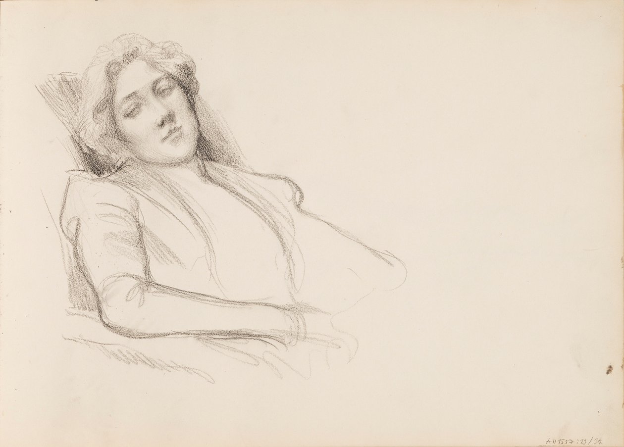Femme assise, film à mi-corps - Albert Edelfelt