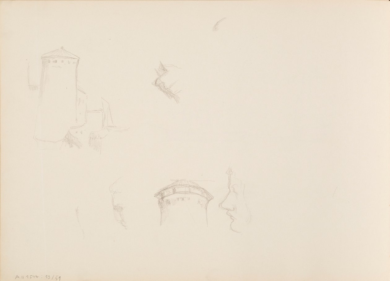 Dessins de plantes, Tour de Savonlinna - Albert Edelfelt