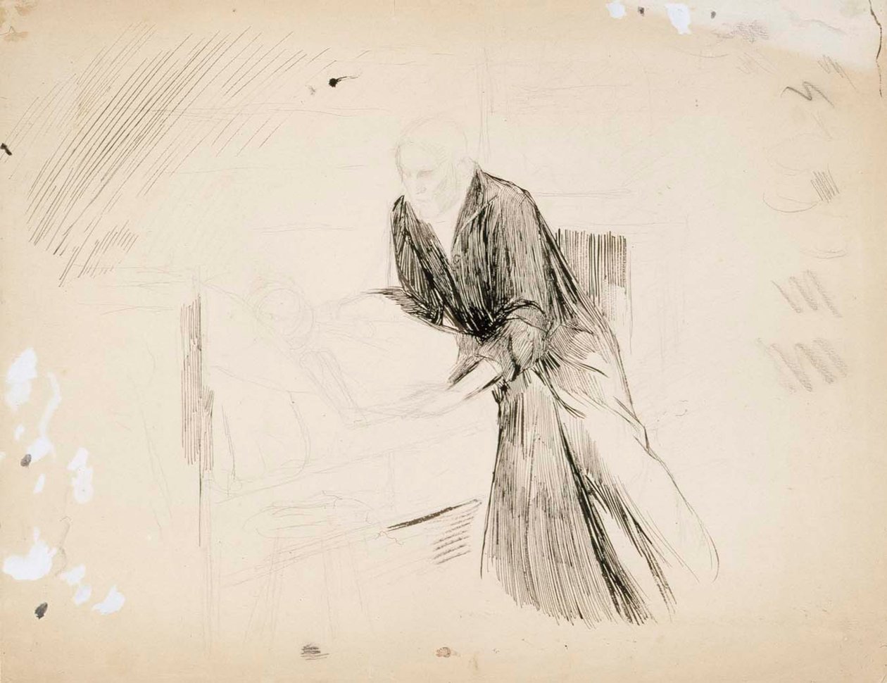 Femme allongée sur des coussins - Albert Edelfelt