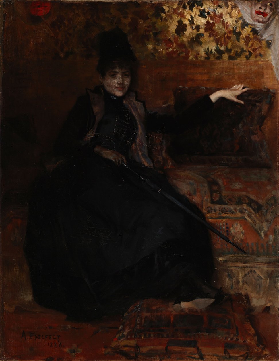 Lady in Black, Thérèse noire - Albert Edelfelt