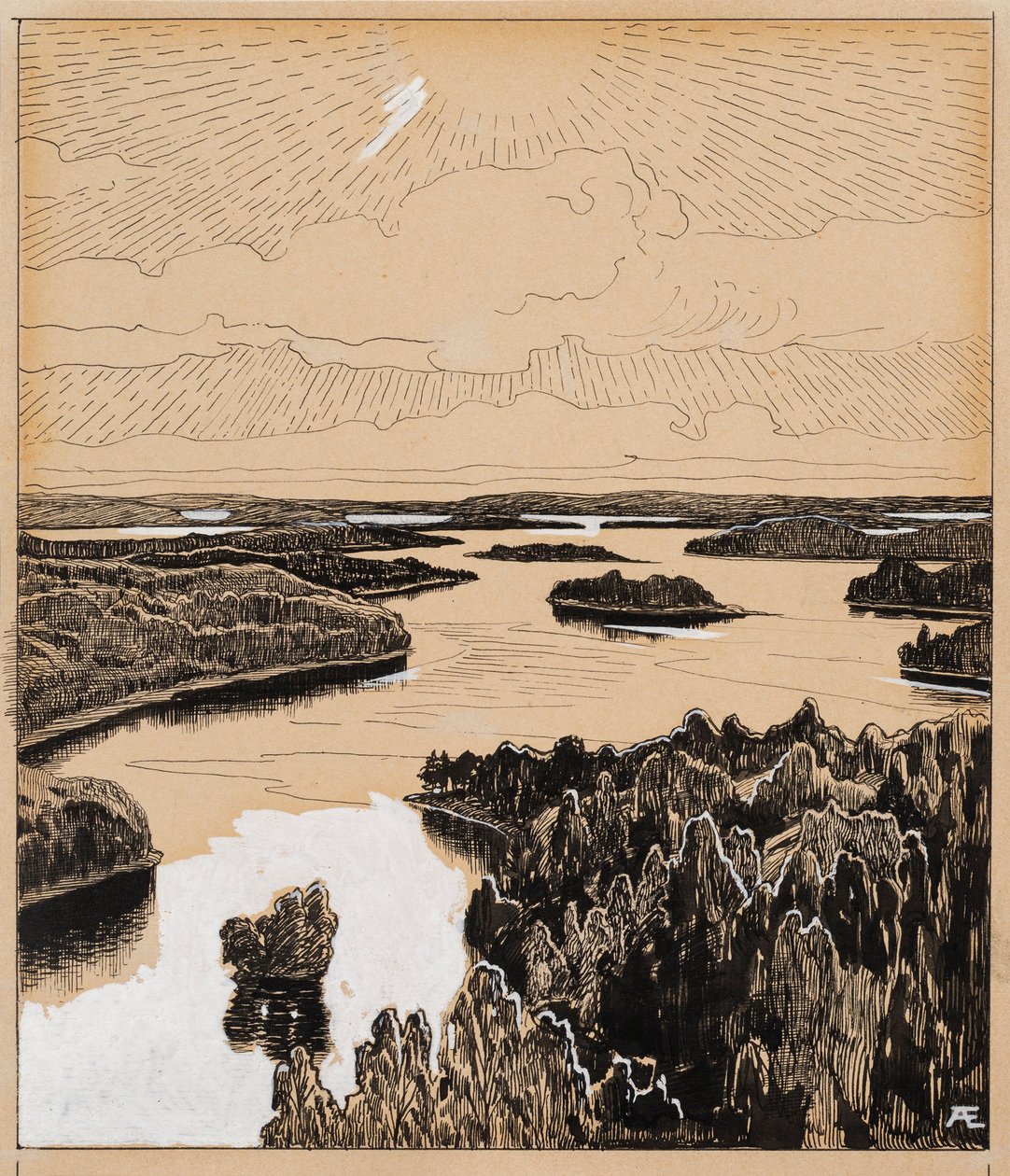 Lac Saimaa, du poème Le cinq juillet - Albert Edelfelt