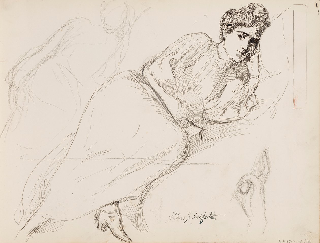 Femme au repos - Albert Edelfelt