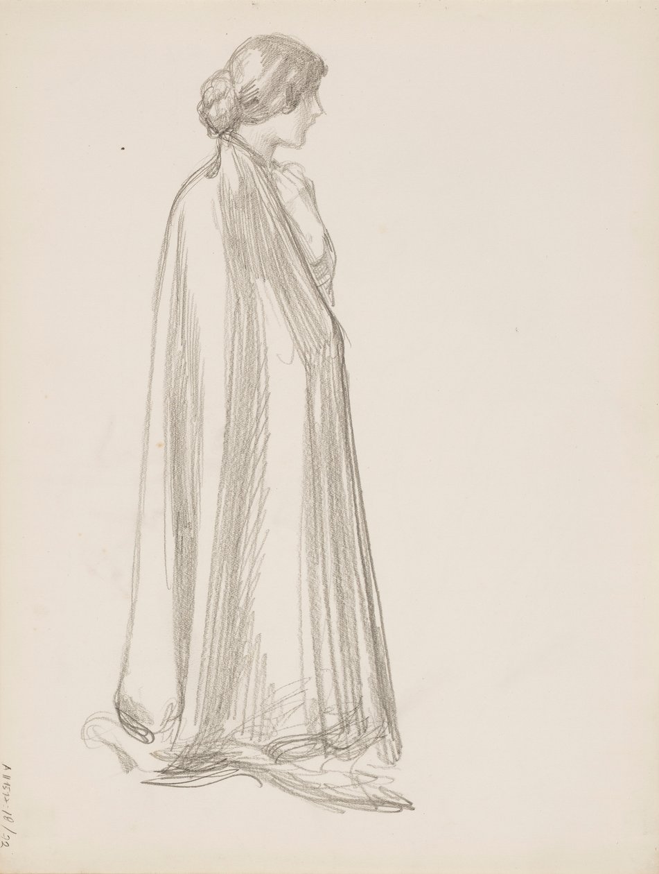 Femme en cape - Albert Edelfelt