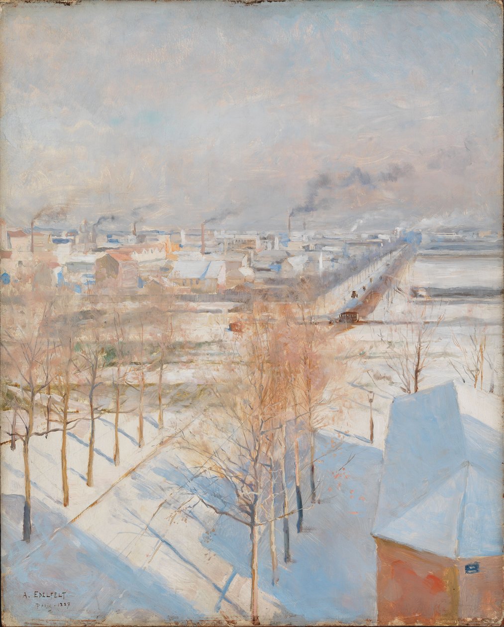 Paris sous la neige - Albert Edelfelt
