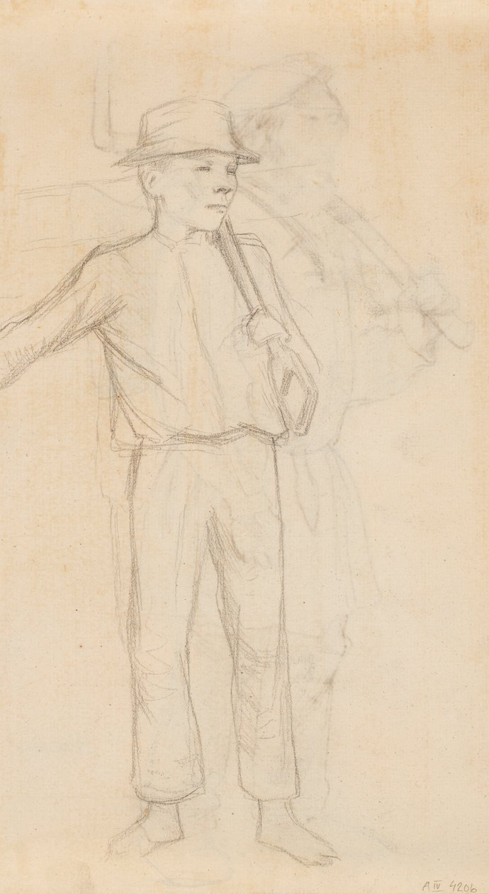 Garçon, peut-être une esquisse pour un tableau de Veräjällä - Albert Edelfelt