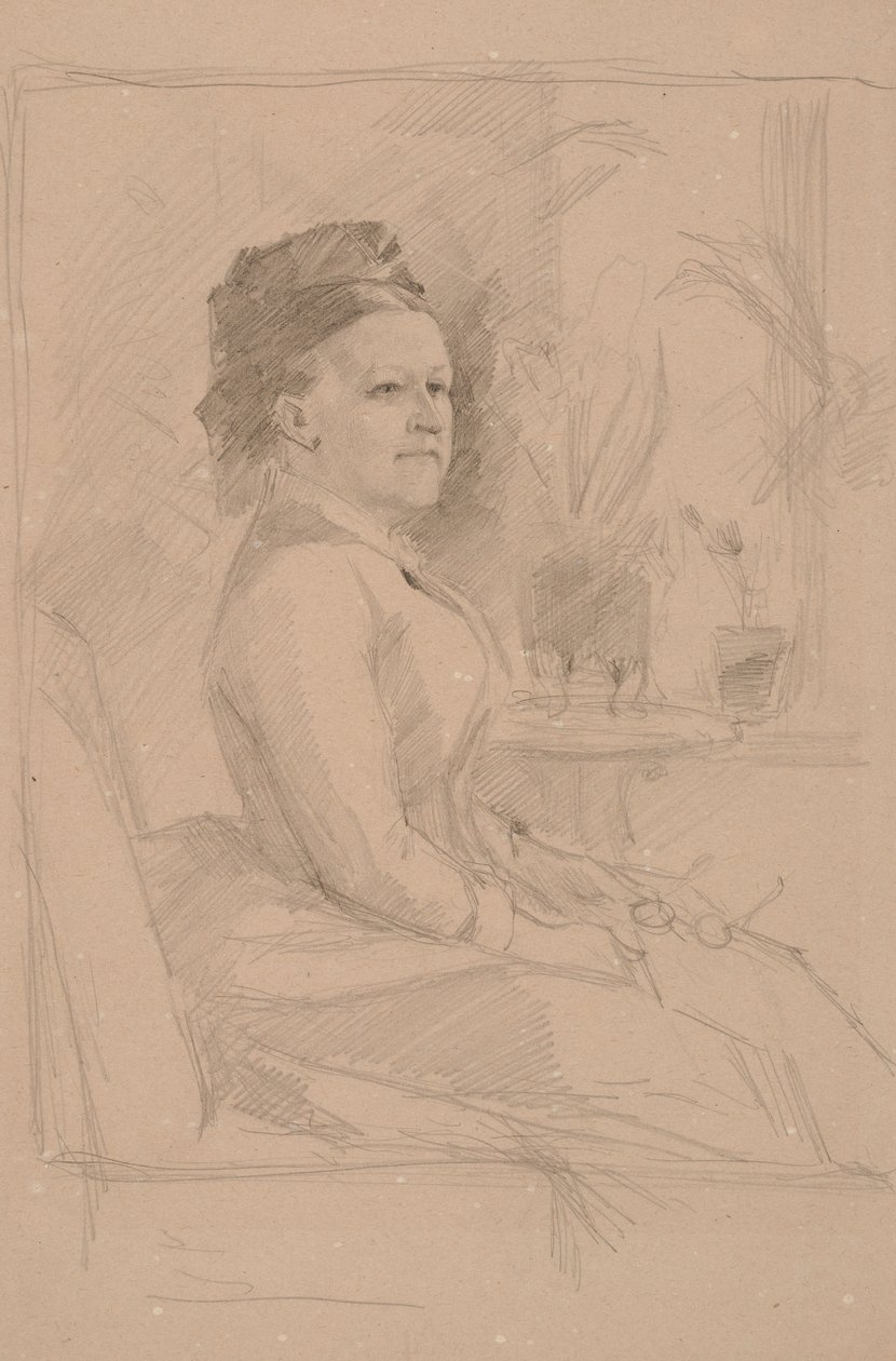 Étude de portrait de Mme Sinebrychoff, conseillère commerciale - Albert Edelfelt
