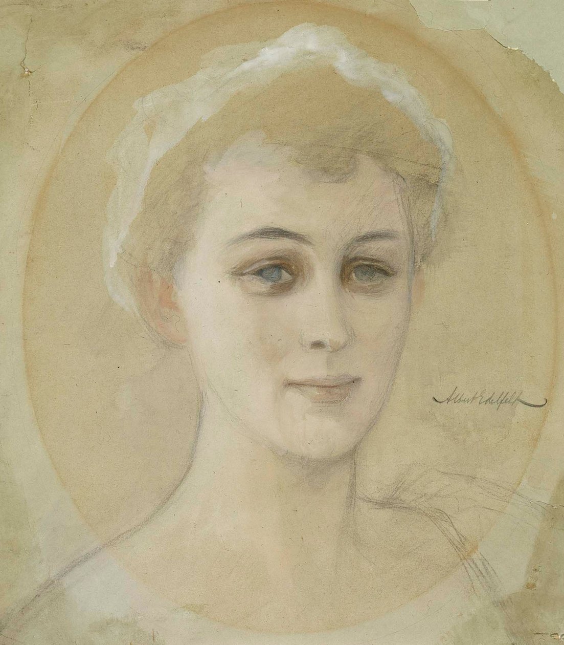 Étude de portrait de la baronne Naomi (Emi) de la Chapelle - Albert Edelfelt