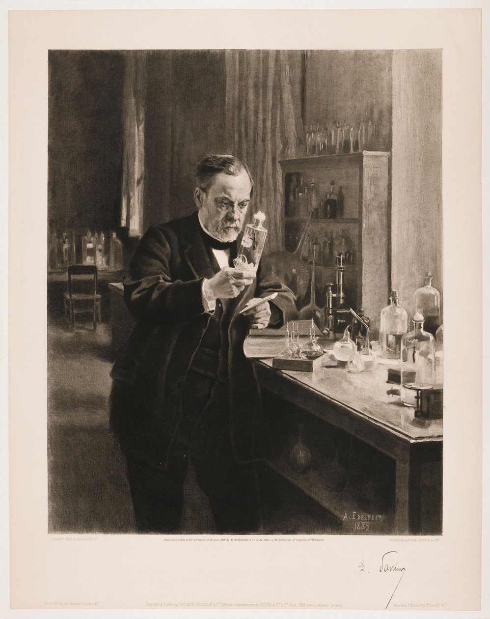 Portrait de Louis Pasteur - Albert Edelfelt