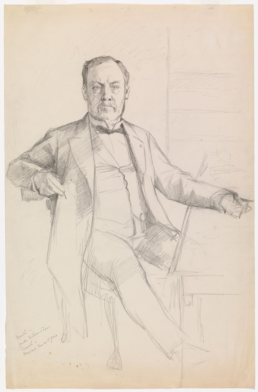 Portrait de Louis Pasteur, esquisse - Albert Edelfelt