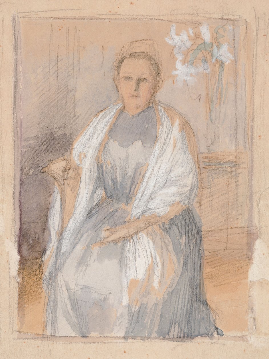 Portrait de Mme Anna Sinebrychoff, esquisse - Albert Edelfelt