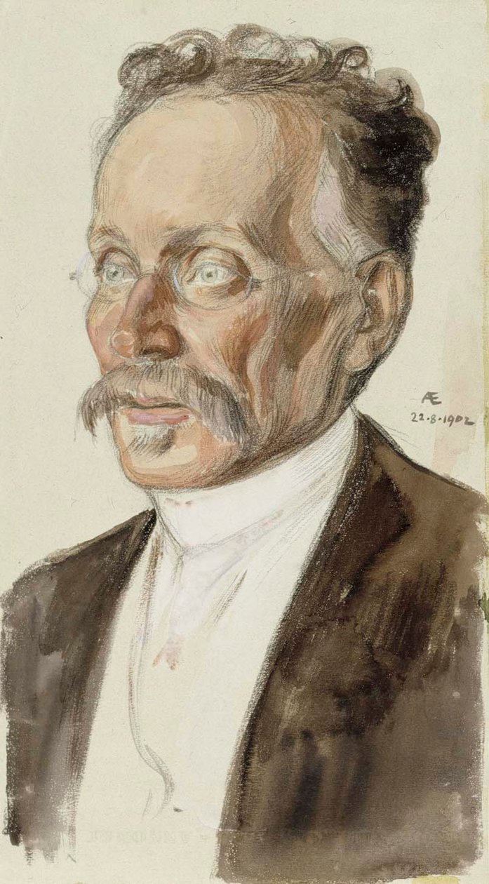 Portrait du professeur J. W. Runeberg - Albert Edelfelt