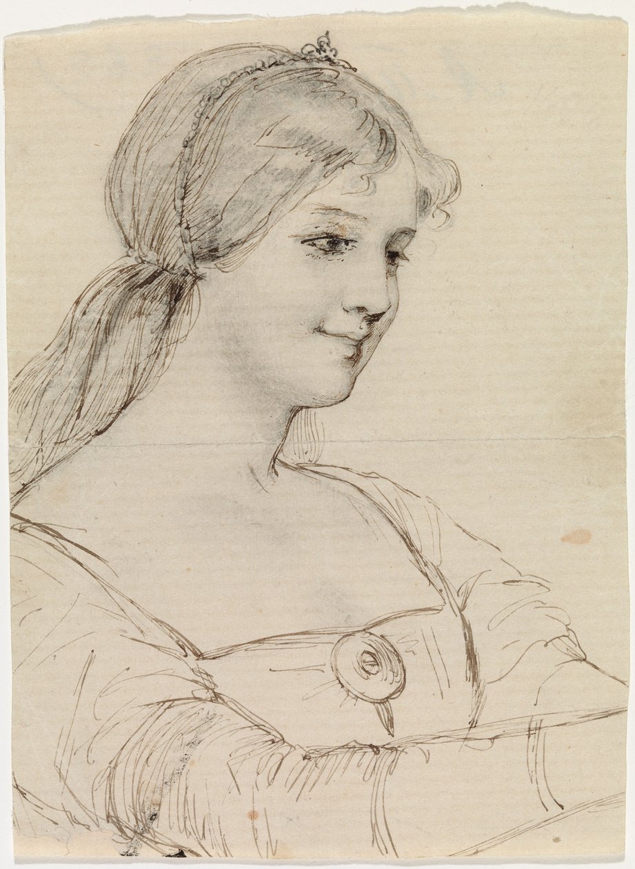 Queen Bianca, sketch - Albert Edelfelt