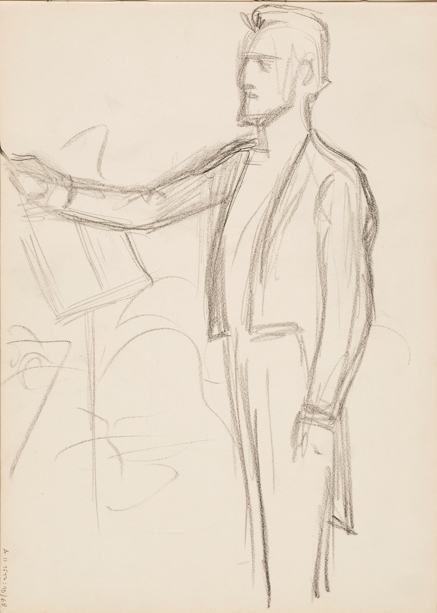 Robert Kajanus, esquisse de portrait - Albert Edelfelt
