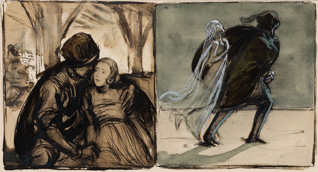 Esquisses pour des illustrations du roman Herr Arne