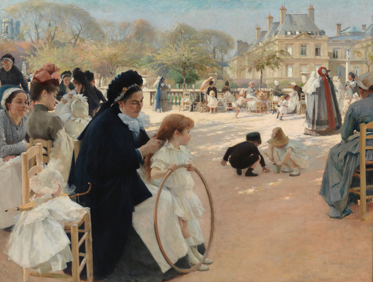 Le jardin du Luxembourg, Paris - Albert Edelfelt