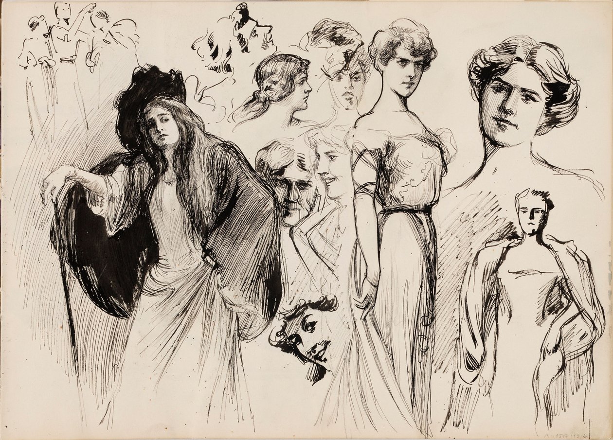 Figures féminines - Albert Edelfelt