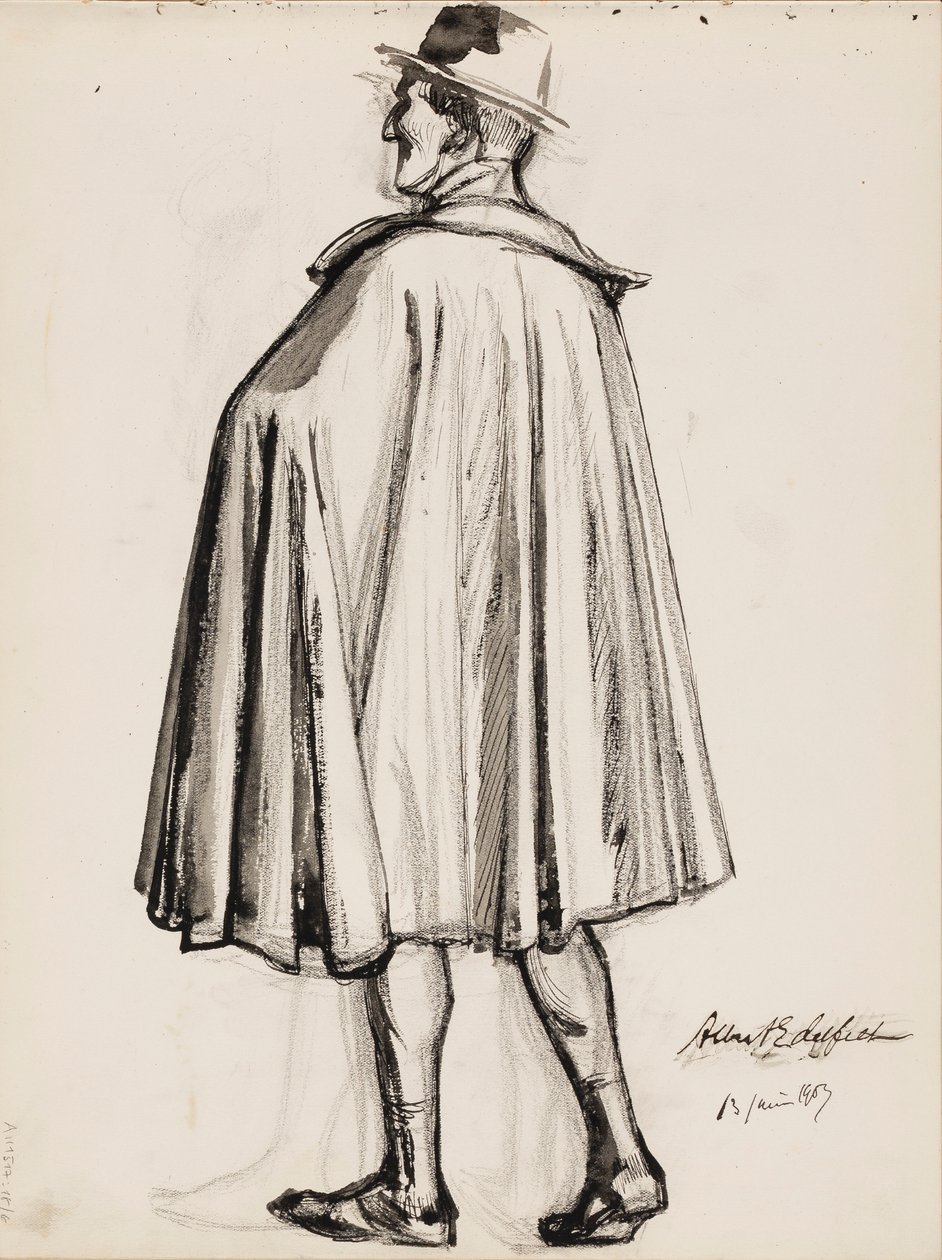 Homme en cape - Albert Edelfelt