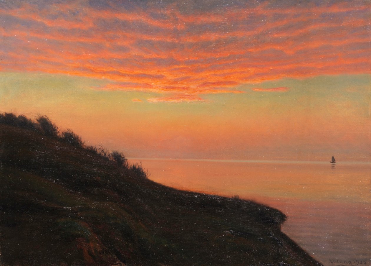 Ambiance du soir sur la côte danoise, 1920 - Albert Edvard Wang