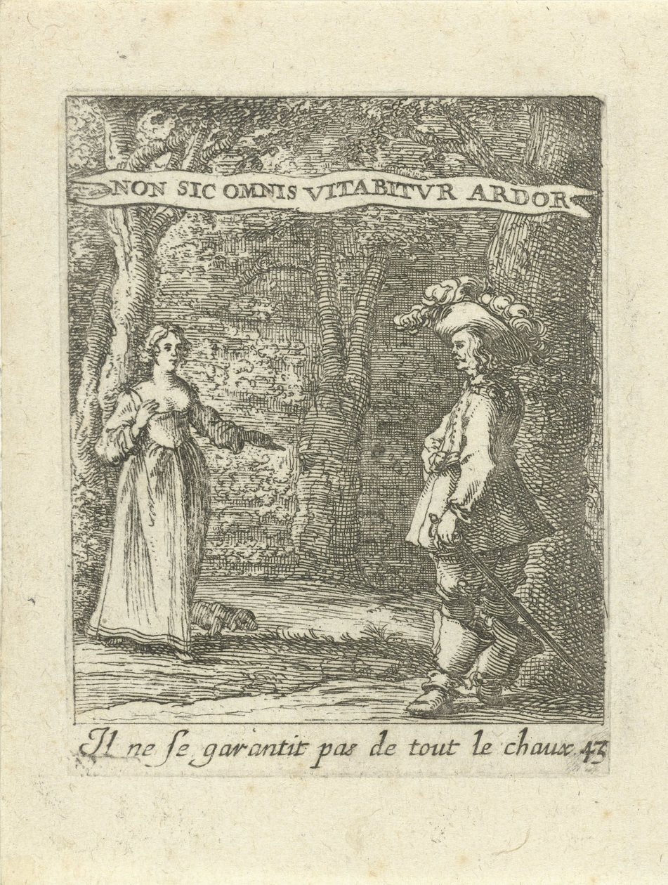 Homme et femme dans la forêt (série: Emblèmes d