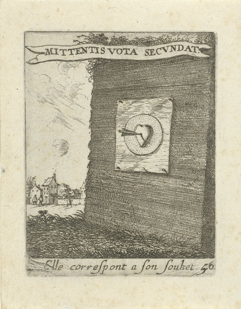 Flèche au milieu d