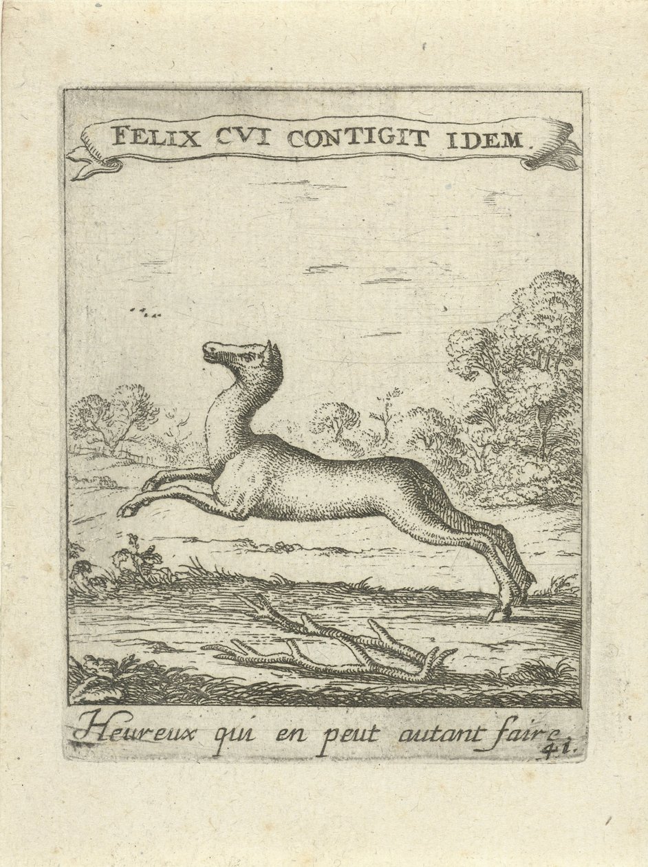 Cerf sautant - Albert Flamen