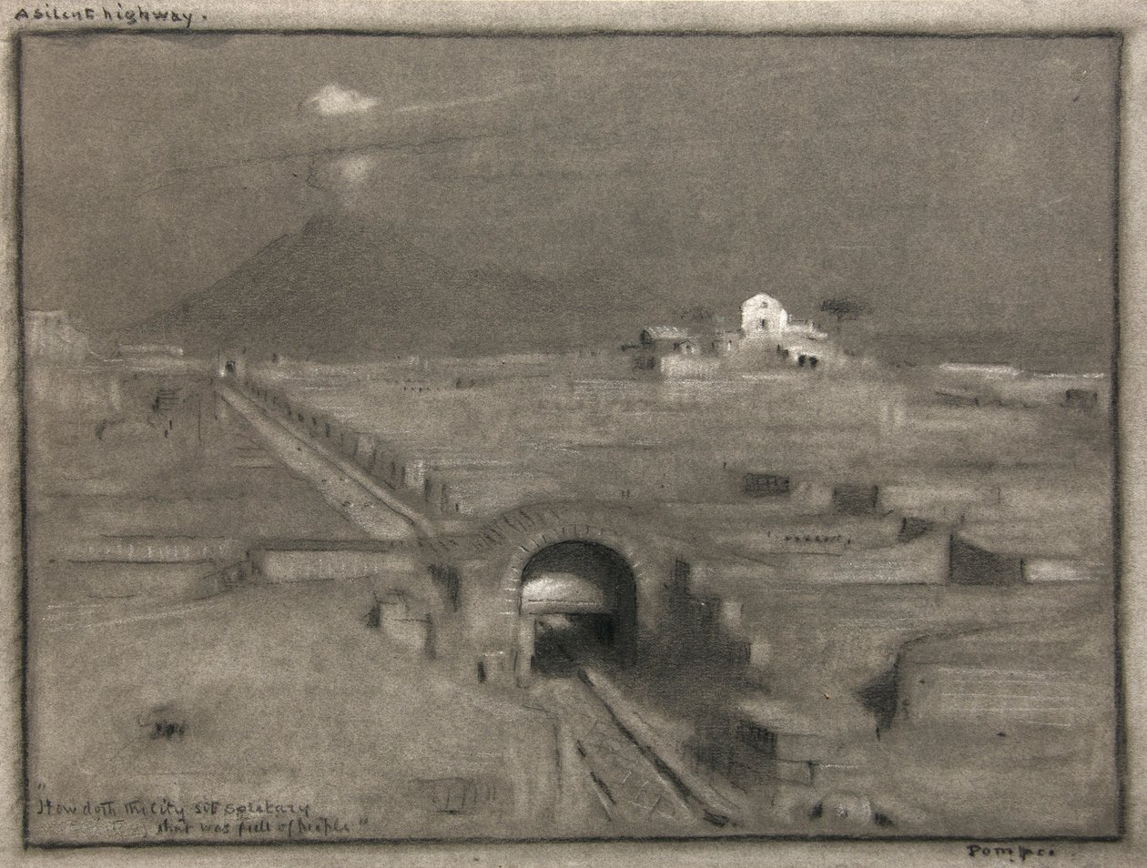 Une autoroute silencieuse, Pompéi, vers 1904 - Albert Goodwin