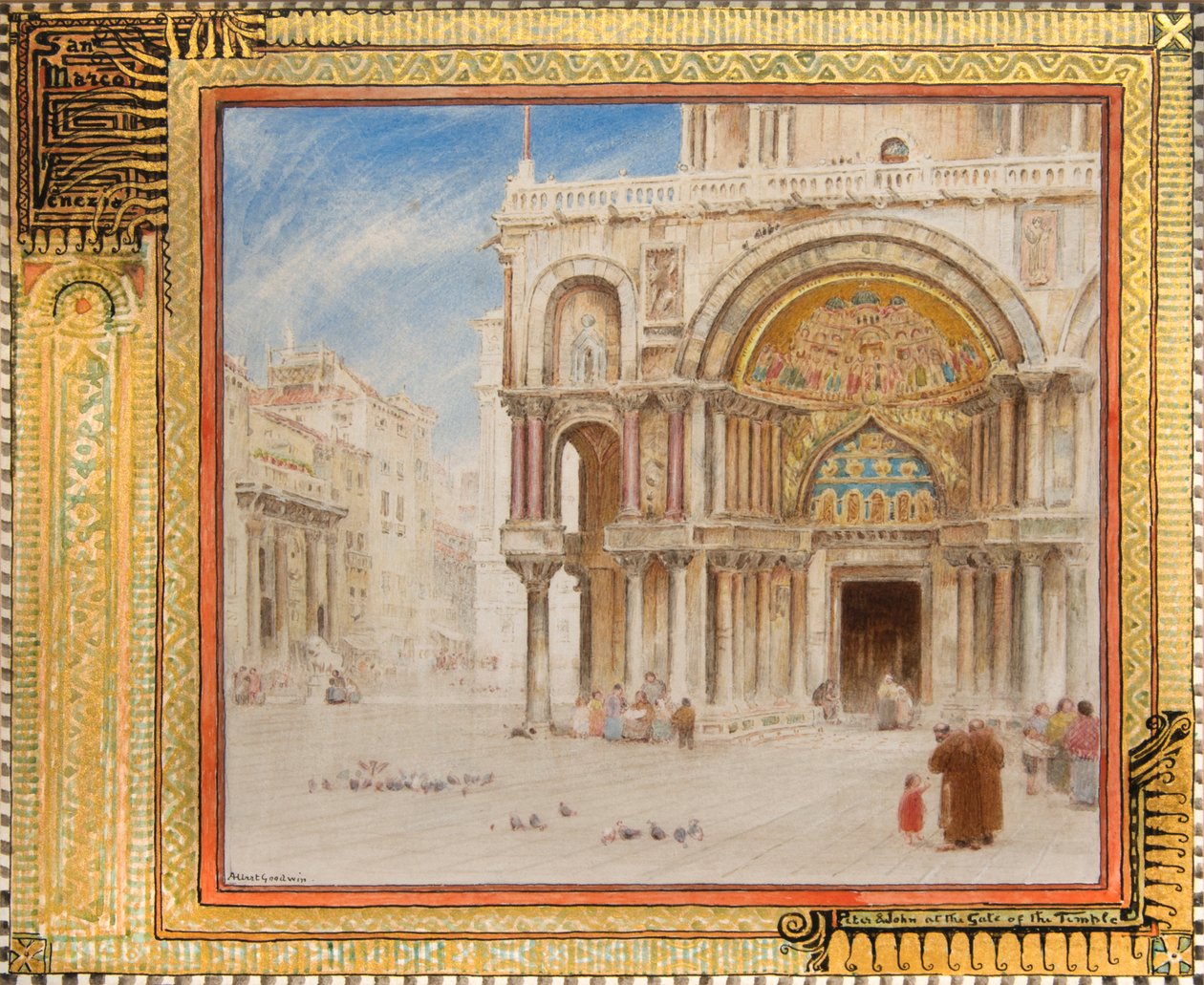 Pierre et Jean à la porte du Temple, San Marco, Venise, c.1872 - Albert Goodwin