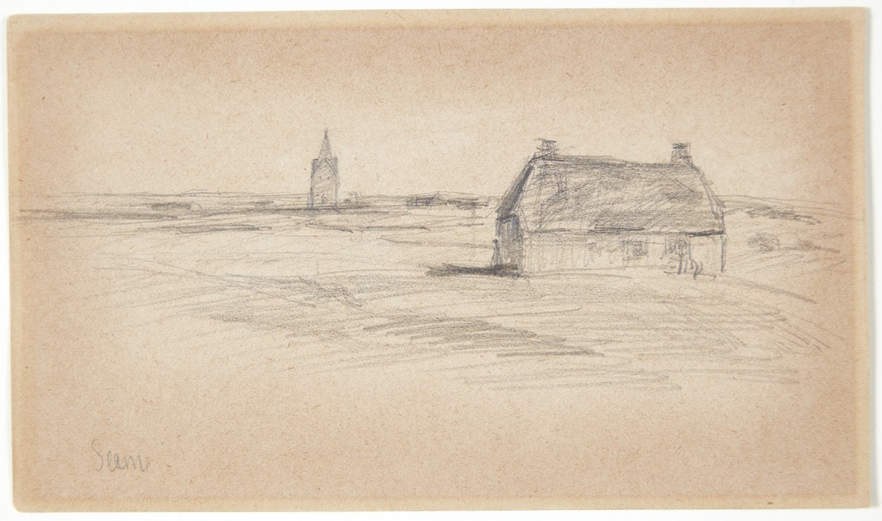 Maison de paysan et clocher - Albert Gottschalk