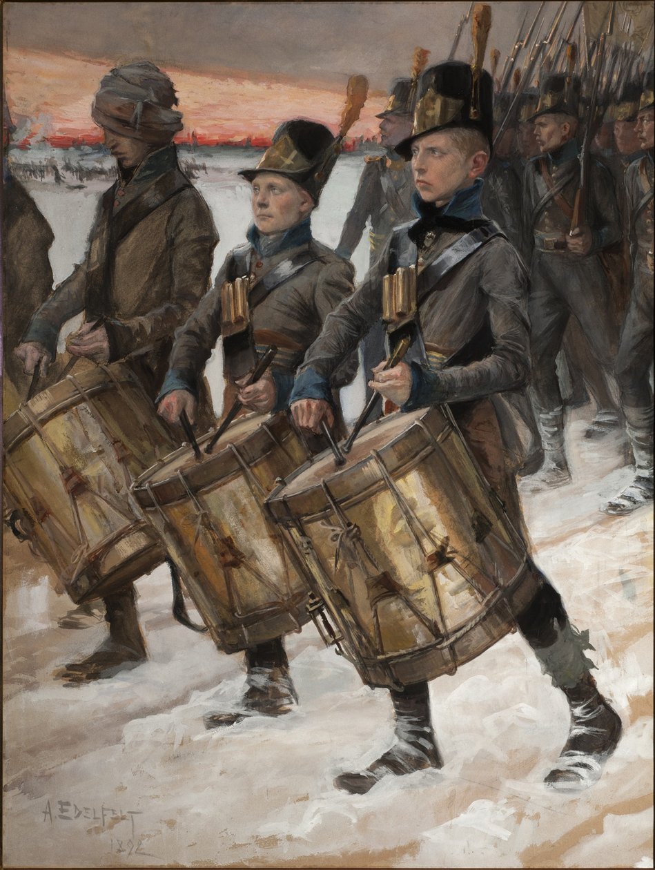 Marche du régiment de Pori Porilaisten Marssi - Albert Gustaf Aristides Edelfelt