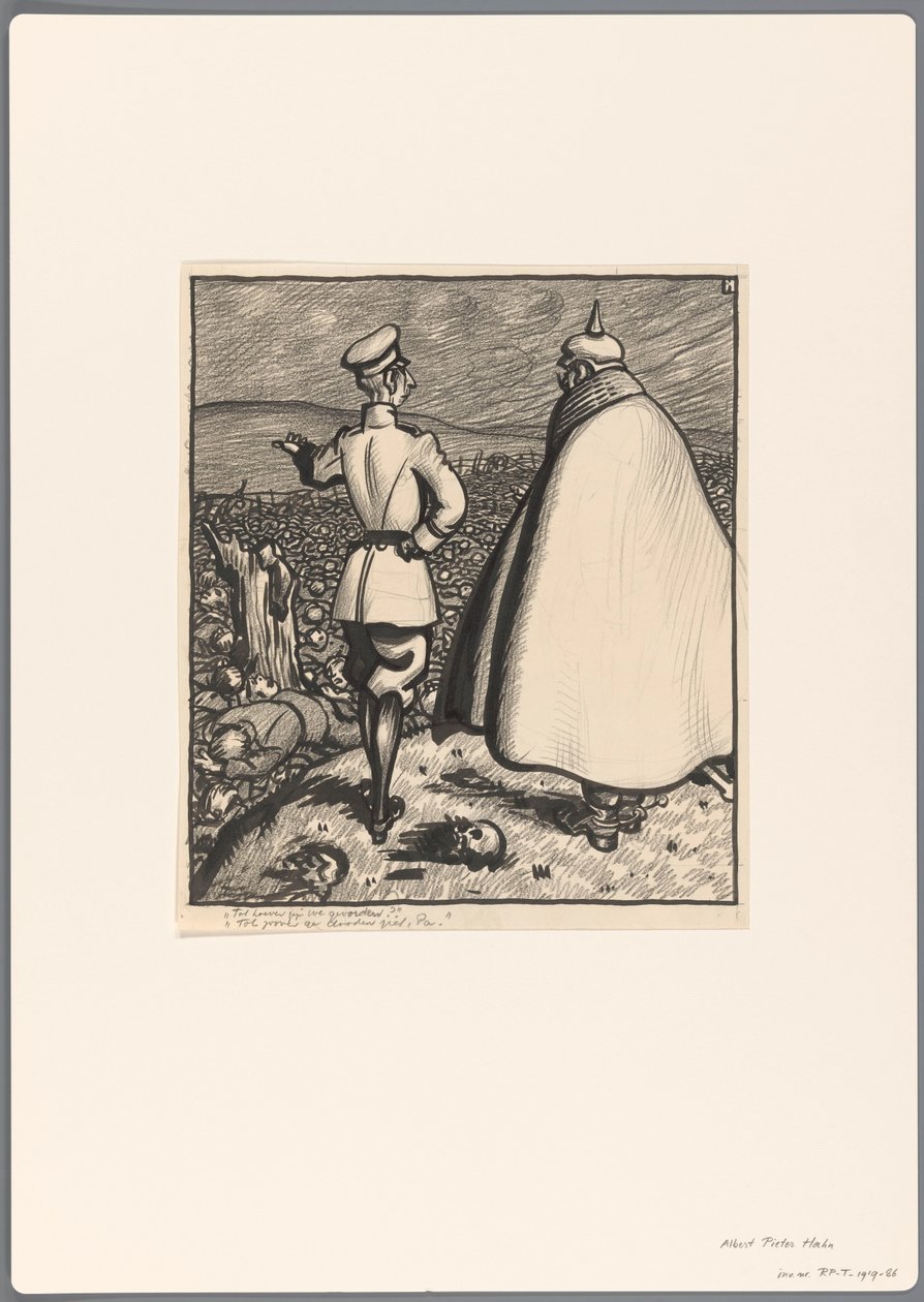 Projet pour une caricature politique sur la Première Guerre mondiale - Albert Hahn (I)