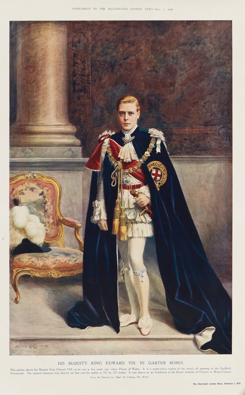 Le roi Édouard VIII en tant que prince de Galles - Albert Henry (after) Collings