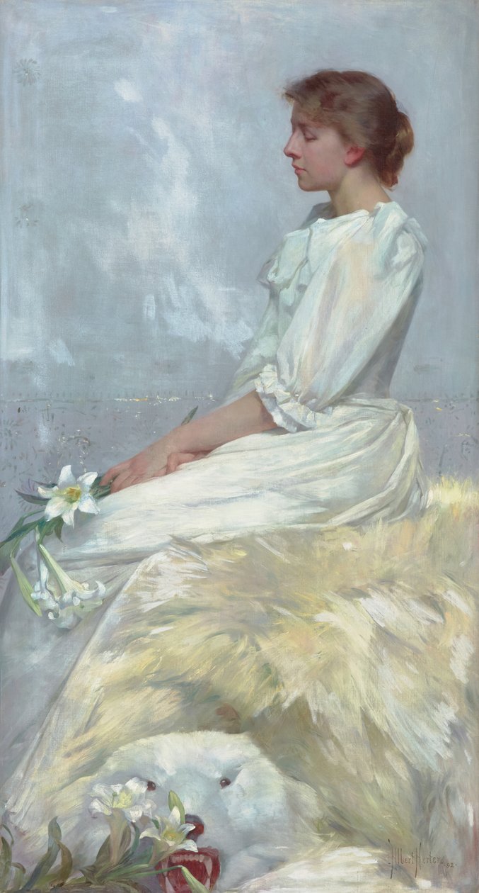 Portrait de Bessie (Mlle Elizabeth Newton) 1892 - Albert Herter