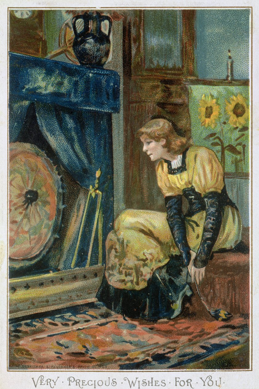 Vœux très précieux pour vous, carte de Noël victorienne, publiée par Hildesheimer et Faulkner, Londres, c.1880 - Albert Jnr. Ludovici