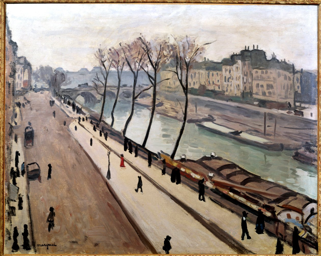 Vue de la Seine depuis le Quai des Grands Augustins à Paris - Albert Marquet