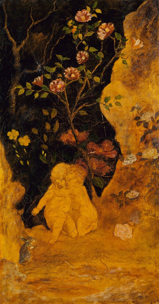Panel pour un écran : Les enfants effrayés par un lapin - Albert Pinkham Ryder