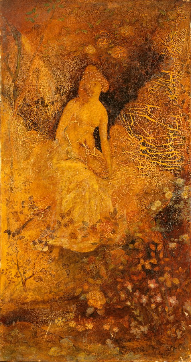 Panneau pour écran : Femme avec un cerf - Albert Pinkham Ryder