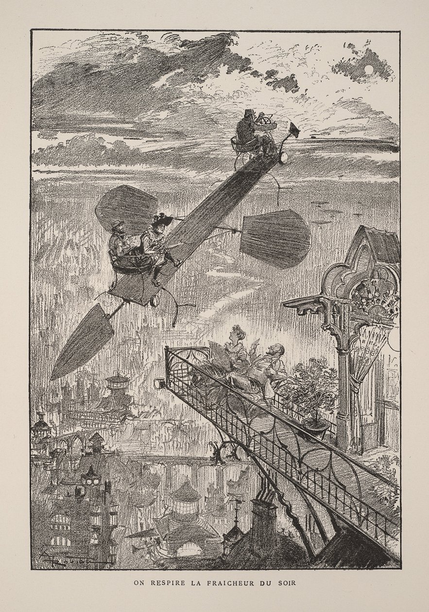 Illustration pour Le vingtième siècle : La vie électrique - Albert Robida