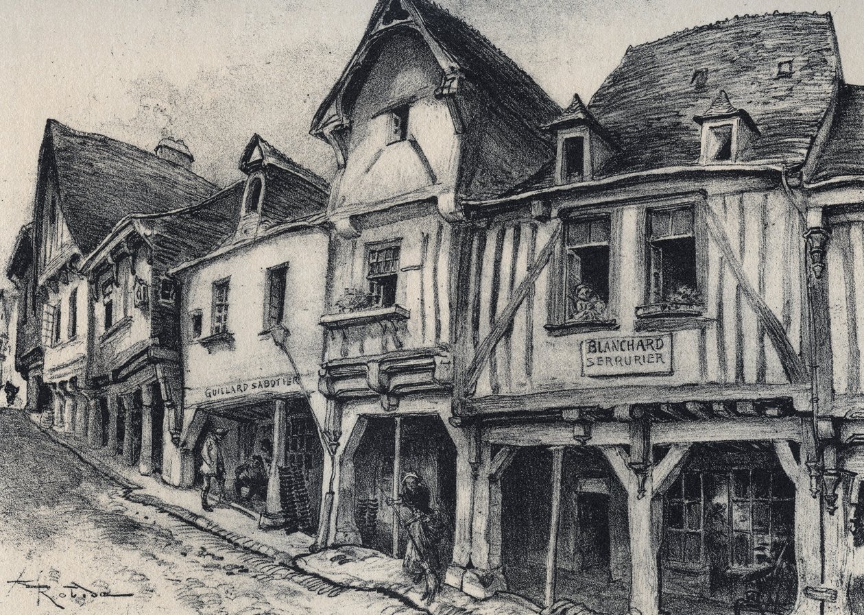 Rue Poterie à Fougères dans le département d