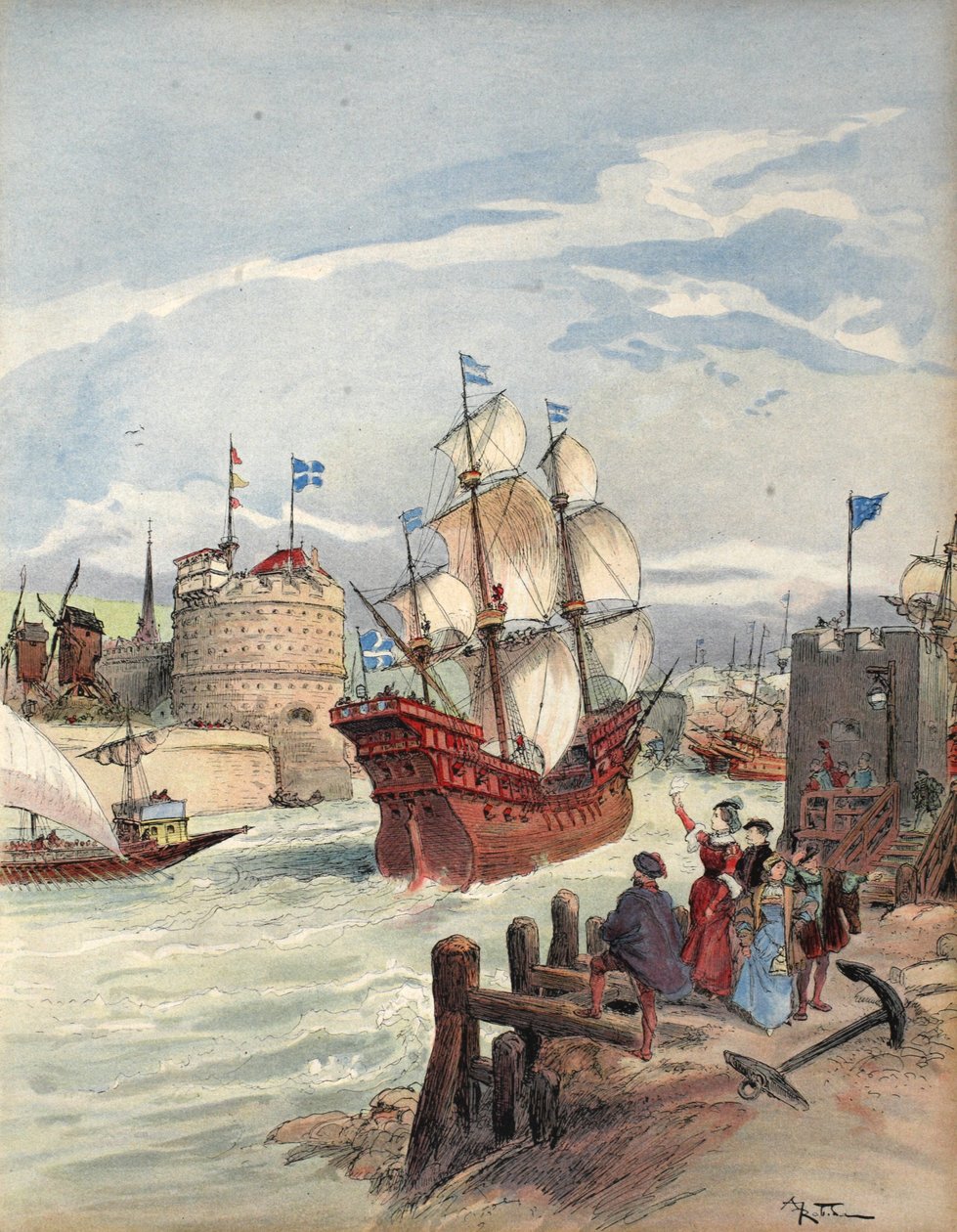 La flotte du roi au Havre : La Belle Françoise, illustration de 