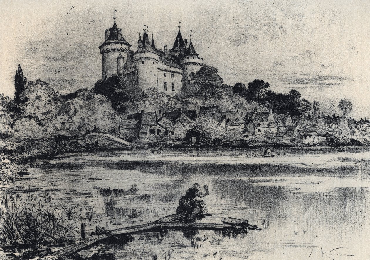 Le château de Combourg en Ille-et-Vilaine - Vieille France - Bretagne - texte, dessins et lithographies, par Albert Robida (1848-1926) non daté fin 19ème siècle - Albert Robida