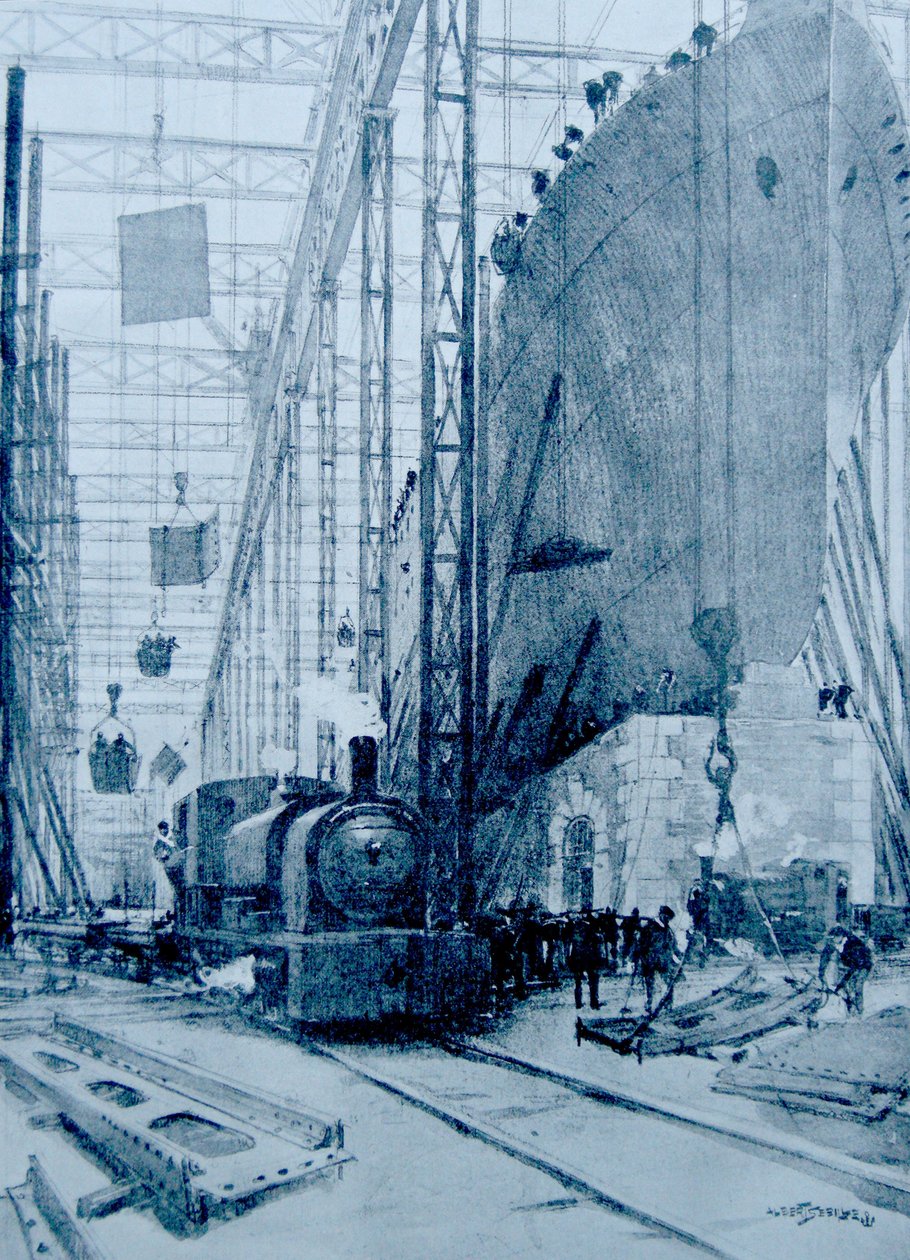 Un chantier naval britannique - Albert Sébille