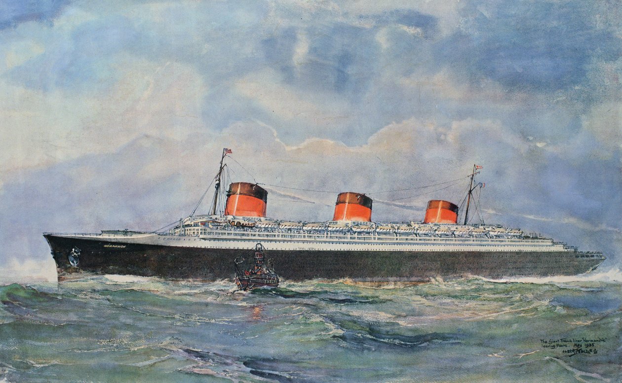 Voyage inaugural du SS Normandie depuis Le Havre, 29 mai - Albert Sébille