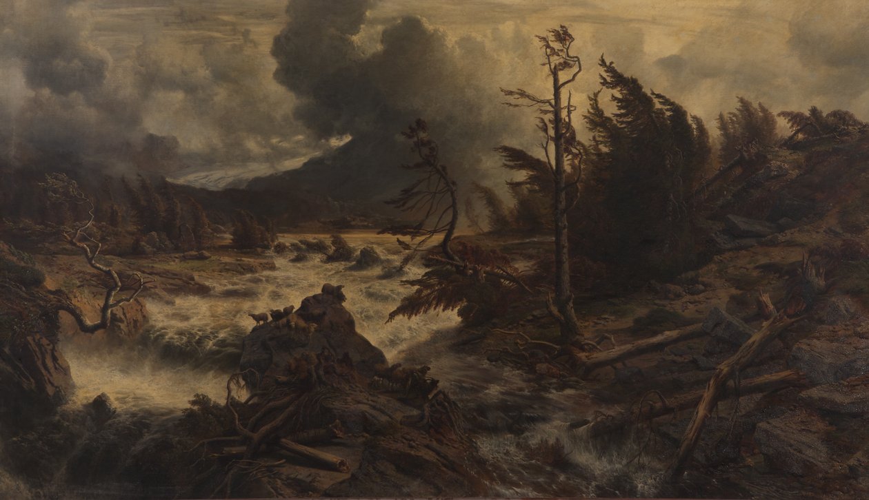 Tempête dans les hautes montagnes - Albert Zimmermann
