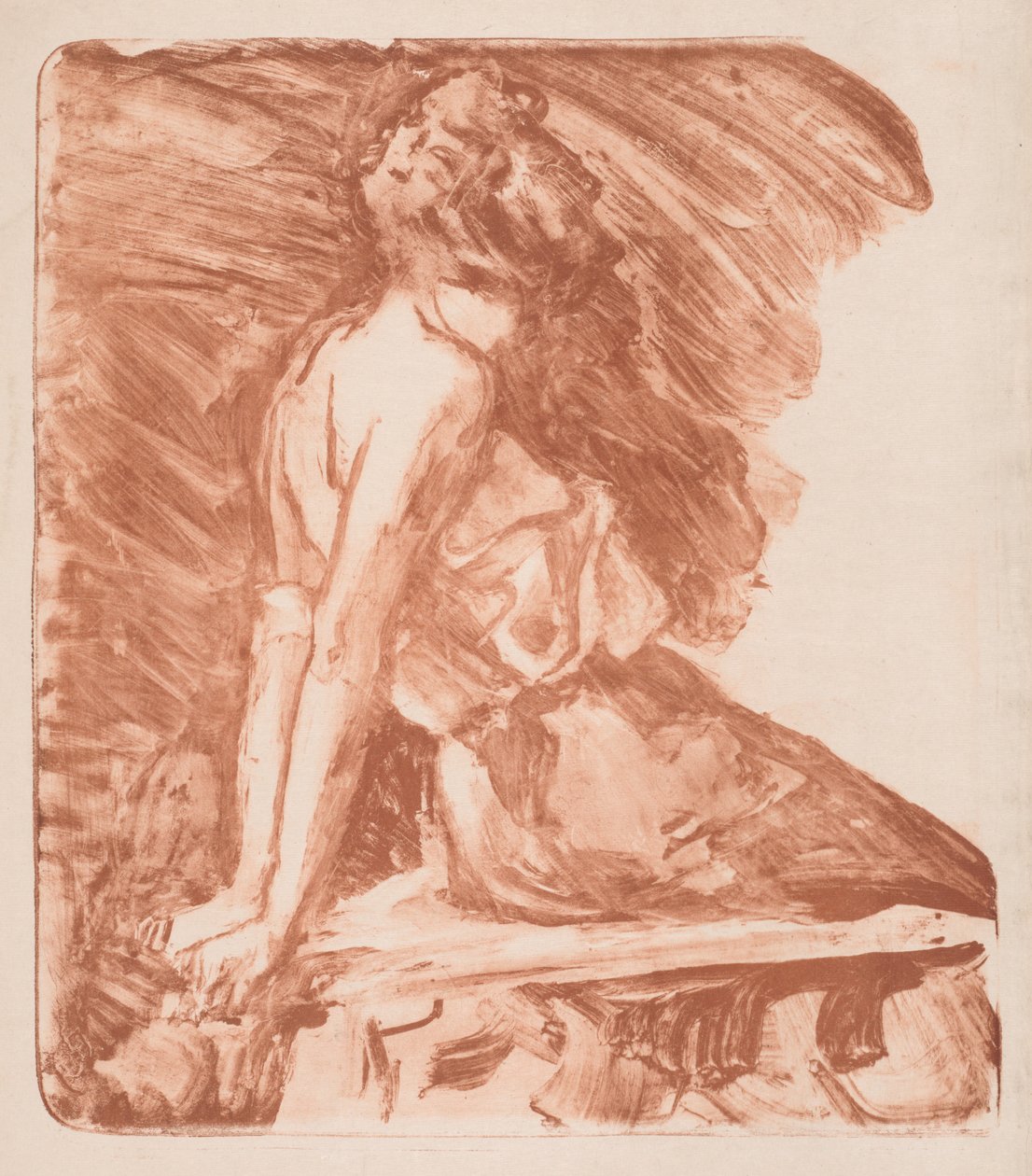 Femme avec les mains dans le dos - Albert de Belleroche